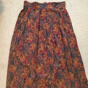 Orange red and purple vintage skirt